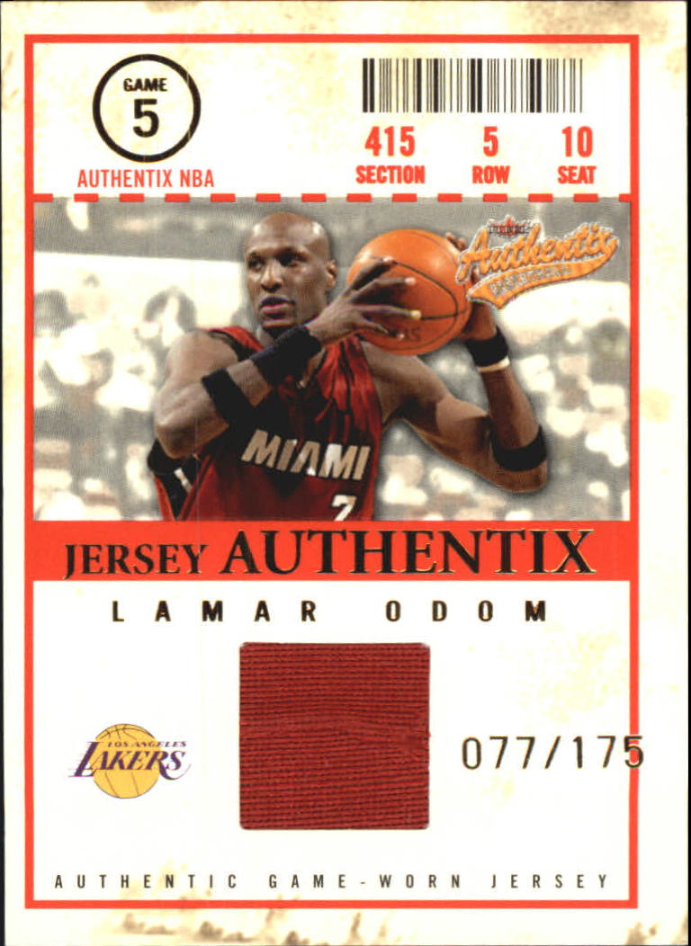 2004-05 Fleer Authentix Jerseys #34 Lamar Odom