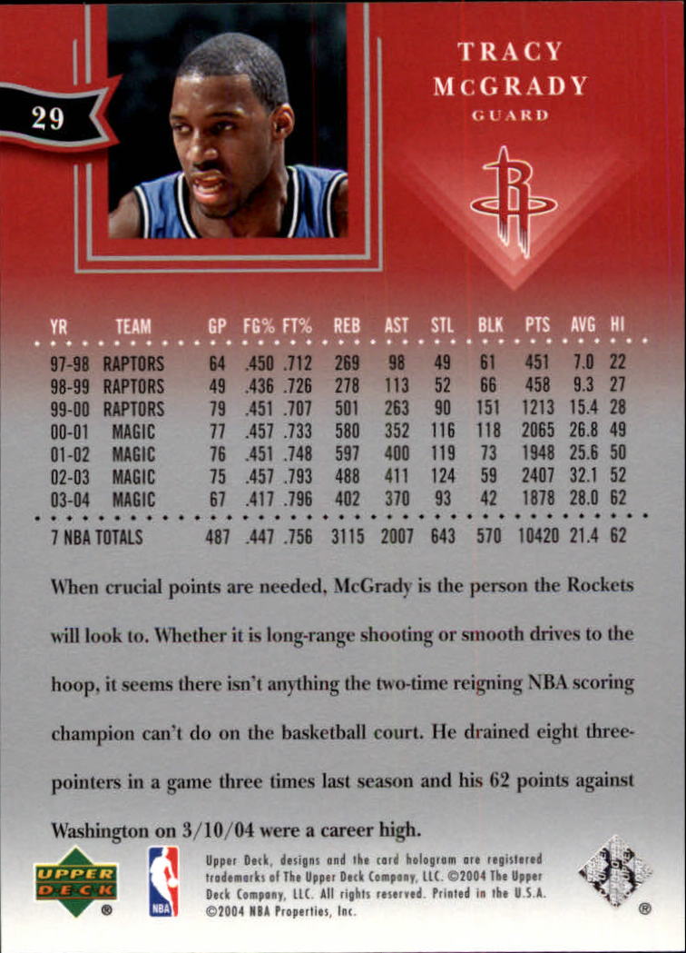 Tracy McGrady cards (1998-2021) Magic Raptors Rockets - You Choose - Picture 193 of 275