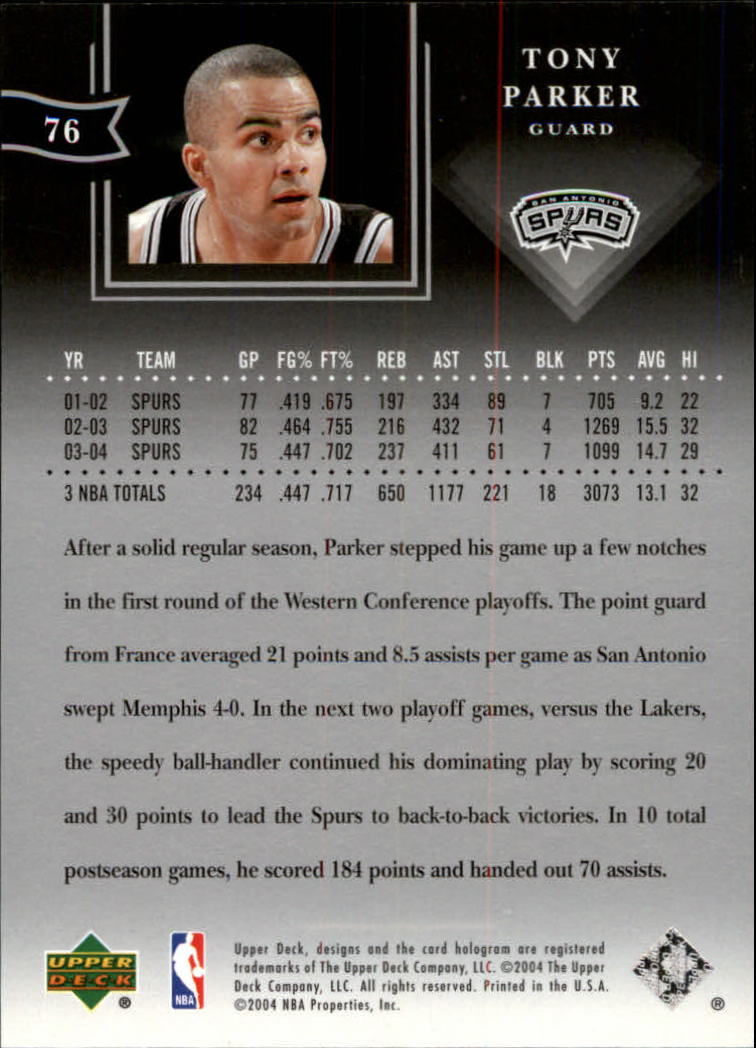 Tony Parker cards (2002-2018) Spurs Hornets - You Choose - Picture 84 of 227