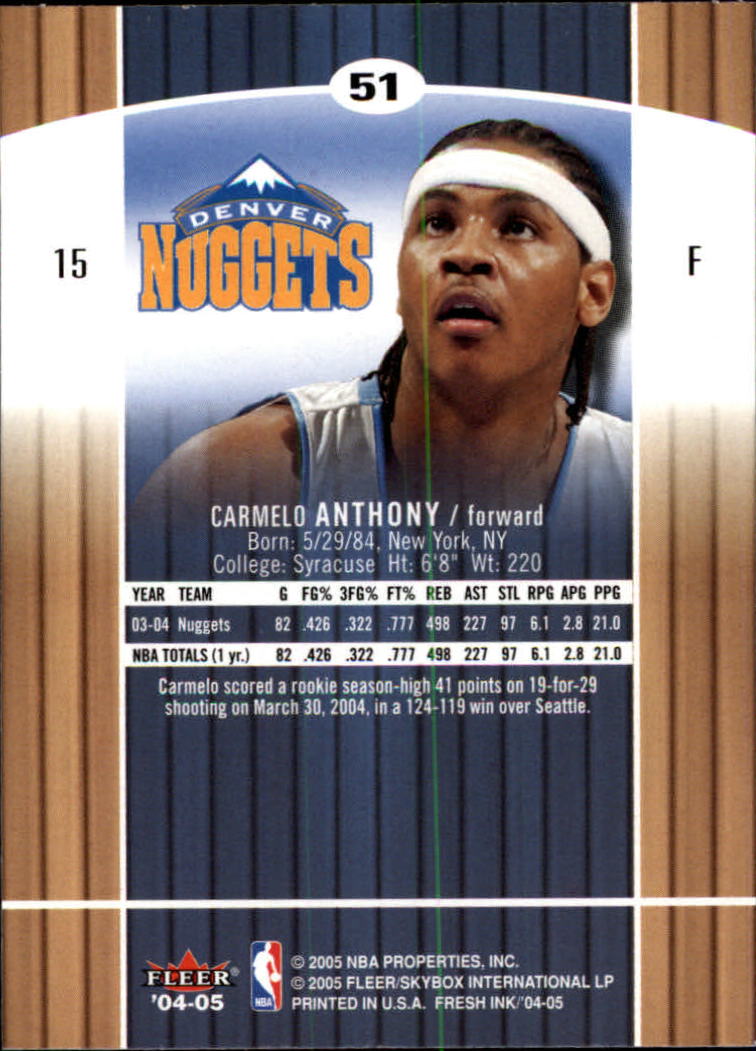 Carmelo Anthony cards (2004-2023) Nuggets Thunder Knicks Blazers - You Choose - Bild 15 von 284