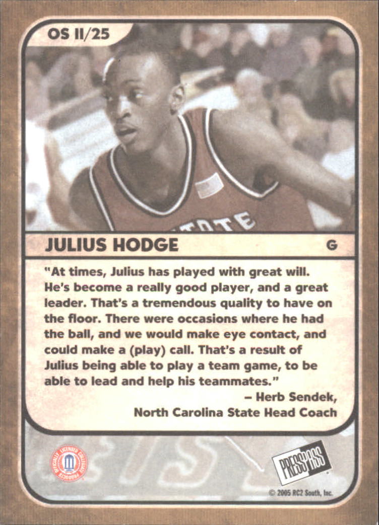 2005 Press Pass Basketball "Old School" Insert Cards - Picture 23 of 51