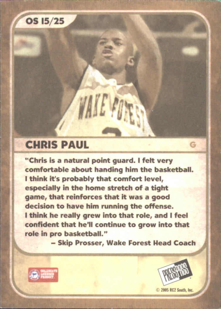2005 Press Pass Basketball "Old School" Insert Cards - Picture 31 of 51