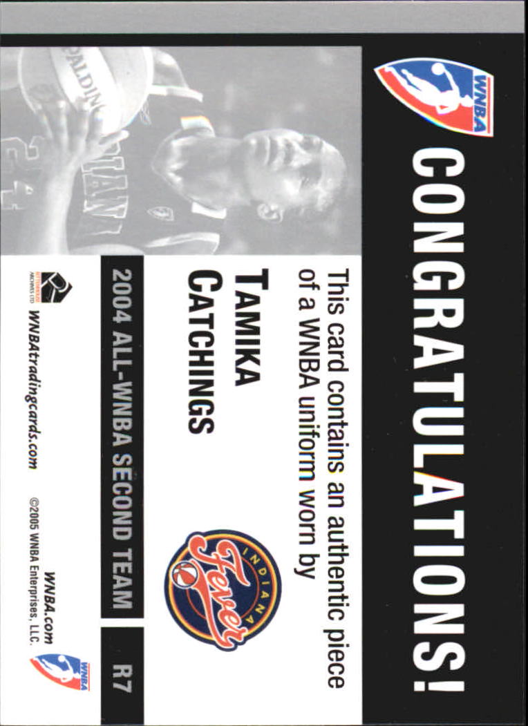 2005 WNBA Jerseys #R7 Tamika Catchings back image