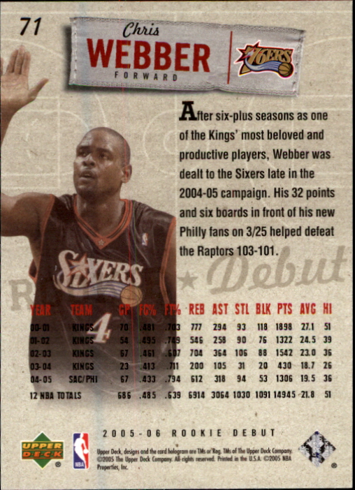 Chris webber cards (1994-2022) Kings Bullets 76ers - You Choose - Picture 234 of 258
