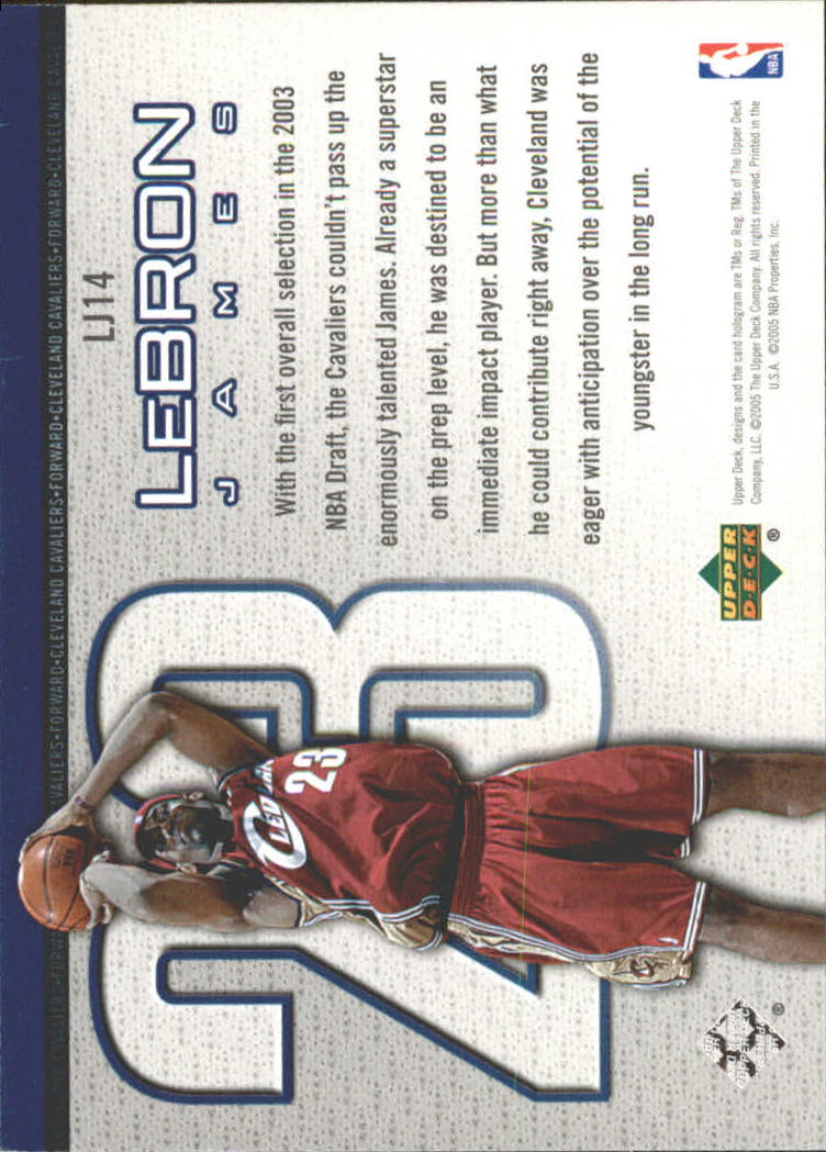 2005-06 Upper Deck LeBron James #LJ14 LeBron James back image