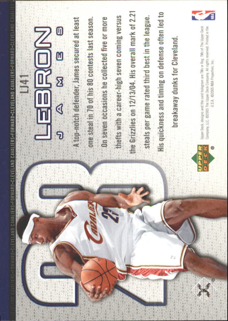 2005-06 Upper Deck LeBron James #LJ41 LeBron James back image