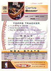 2005-06 Topps Total #201 Carlos Boozer back image