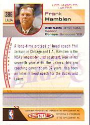 2005-06 Topps Total #386 Frank Hamblen back image