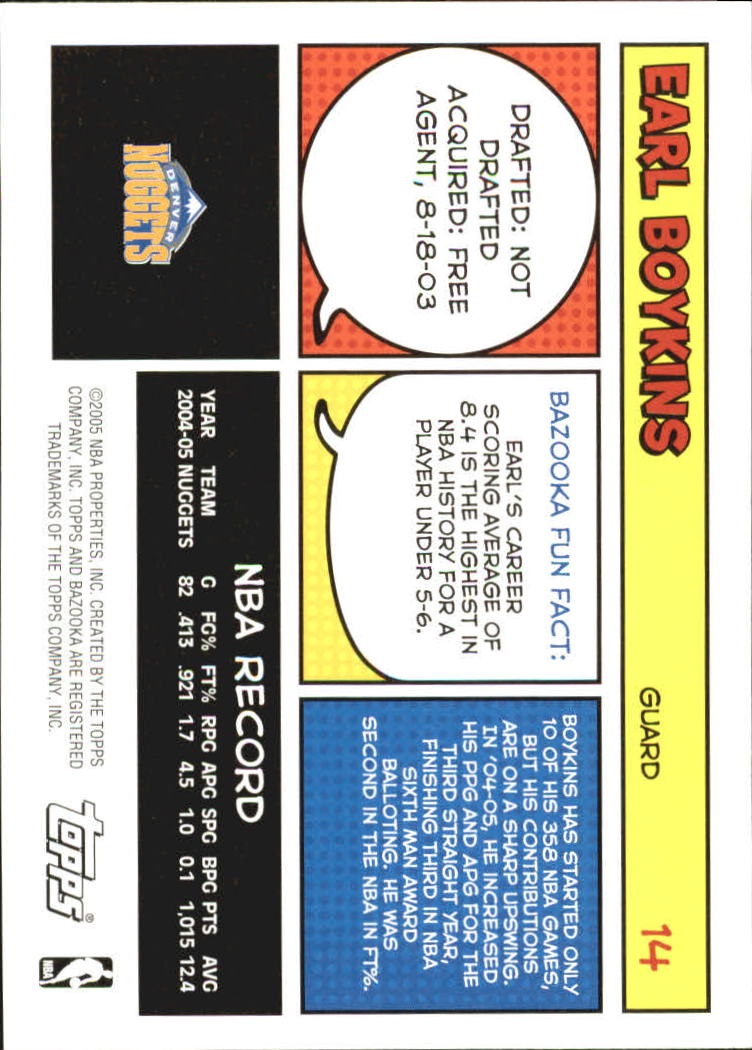 B6670- 2005-06 Bazooka Bk Card #s 1-220 +Inserts -You Pick- 15+ FREE US SHIP - Picture 27 of 441