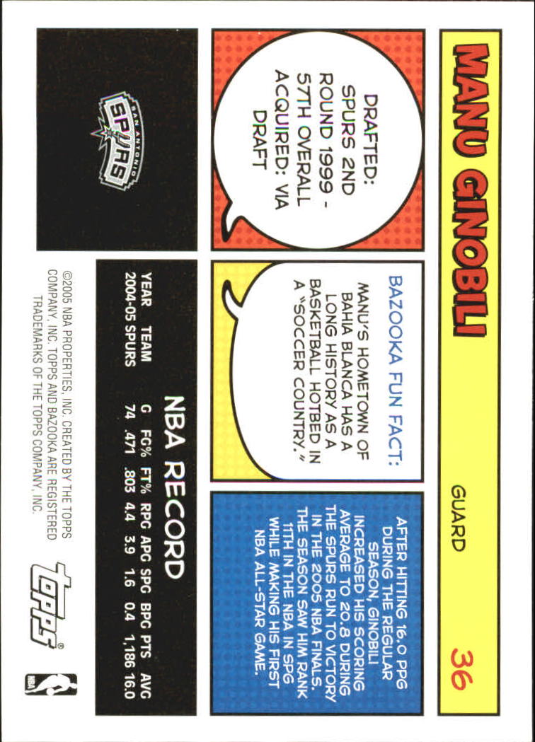 B6670- 2005-06 Bazooka Bk Card #s 1-220 +Inserts -You Pick- 15+ FREE US SHIP - Picture 71 of 441