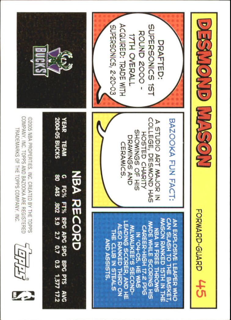 B6670- 2005-06 Bazooka Bk Card #s 1-220 +Inserts -You Pick- 15+ FREE US SHIP - Picture 87 of 441