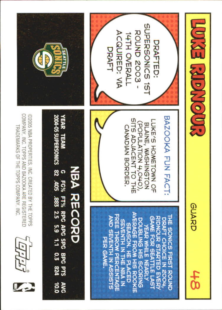 B6670- 2005-06 Bazooka Bk Card #s 1-220 +Inserts -You Pick- 15+ FREE US SHIP - Picture 93 of 441