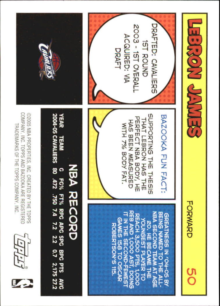 B6670- 2005-06 Bazooka Bk Card #s 1-220 +Inserts -You Pick- 15+ FREE US SHIP - Picture 97 of 441