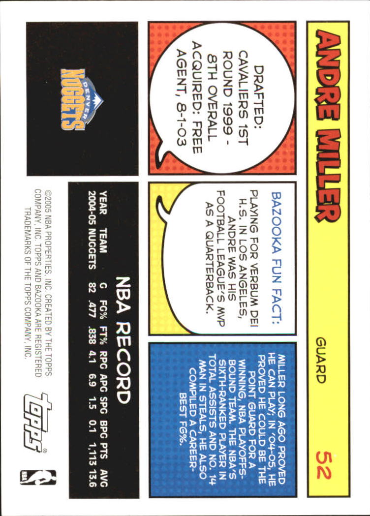 B6670- 2005-06 Bazooka Bk Card #s 1-220 +Inserts -You Pick- 15+ FREE US SHIP - Picture 101 of 441