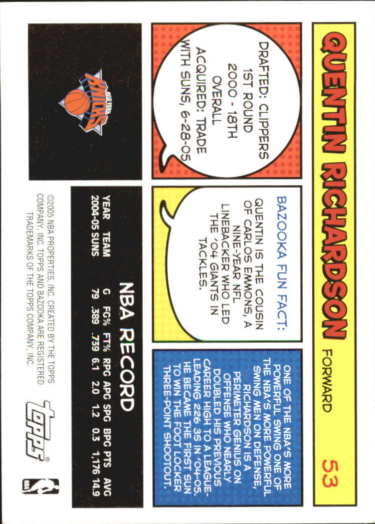 B6670- 2005-06 Bazooka Bk Card #s 1-220 +Inserts -You Pick- 15+ FREE US SHIP - Picture 103 of 441