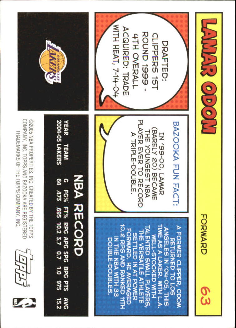 B6670- 2005-06 Bazooka Bk Card #s 1-220 +Inserts -You Pick- 15+ FREE US SHIP - Picture 123 of 441