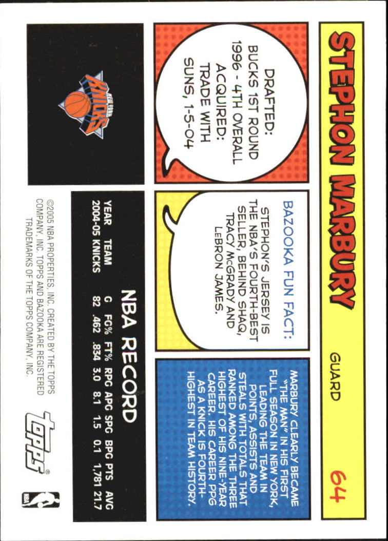 B6670- 2005-06 Bazooka Bk Card #s 1-220 +Inserts -You Pick- 15+ FREE US SHIP - Picture 125 of 441