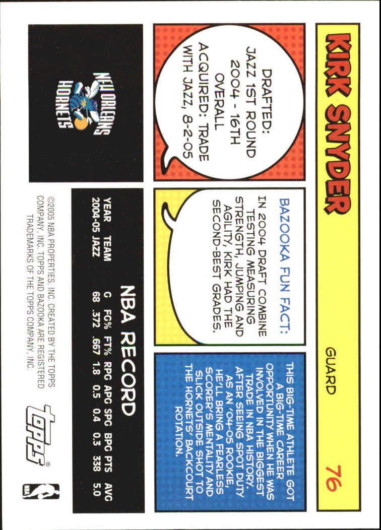 B6670- 2005-06 Bazooka Bk Card #s 1-220 +Inserts -You Pick- 15+ FREE US SHIP - Picture 149 of 441