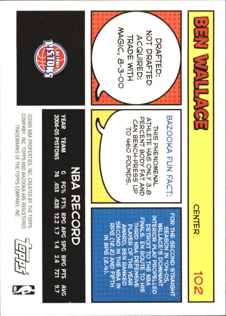 B6670- 2005-06 Bazooka Bk Card #s 1-220 +Inserts -You Pick- 15+ FREE US SHIP - Picture 201 of 441