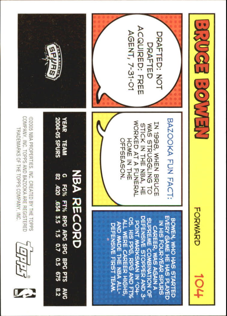 B6670- 2005-06 Bazooka Bk Card #s 1-220 +Inserts -You Pick- 15+ FREE US SHIP - Picture 205 of 441