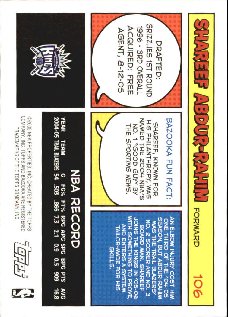 B6670- 2005-06 Bazooka Bk Card #s 1-220 +Inserts -You Pick- 15+ FREE US SHIP - Picture 209 of 441