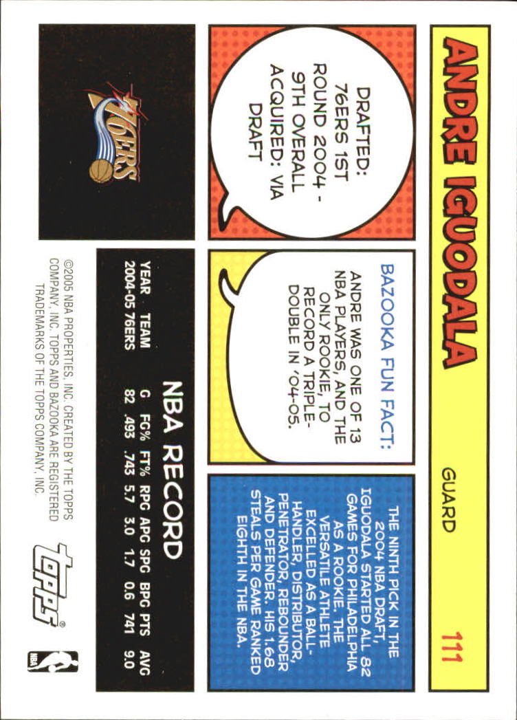 B6670- 2005-06 Bazooka Bk Card #s 1-220 +Inserts -You Pick- 15+ FREE US SHIP - Picture 219 of 441