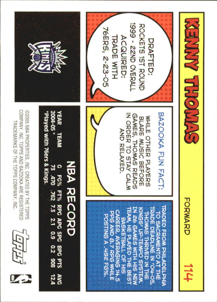 B6670- 2005-06 Bazooka Bk Card #s 1-220 +Inserts -You Pick- 15+ FREE US SHIP - Picture 225 of 441