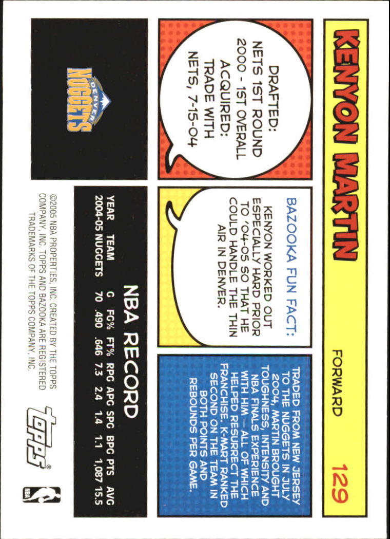 B6670- 2005-06 Bazooka Bk Card #s 1-220 +Inserts -You Pick- 15+ FREE US SHIP - Picture 255 of 441