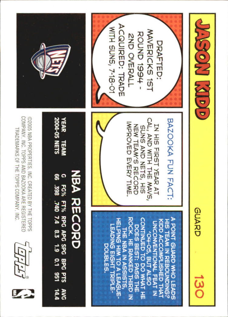 B6670- 2005-06 Bazooka Bk Card #s 1-220 +Inserts -You Pick- 15+ FREE US SHIP - Picture 257 of 441