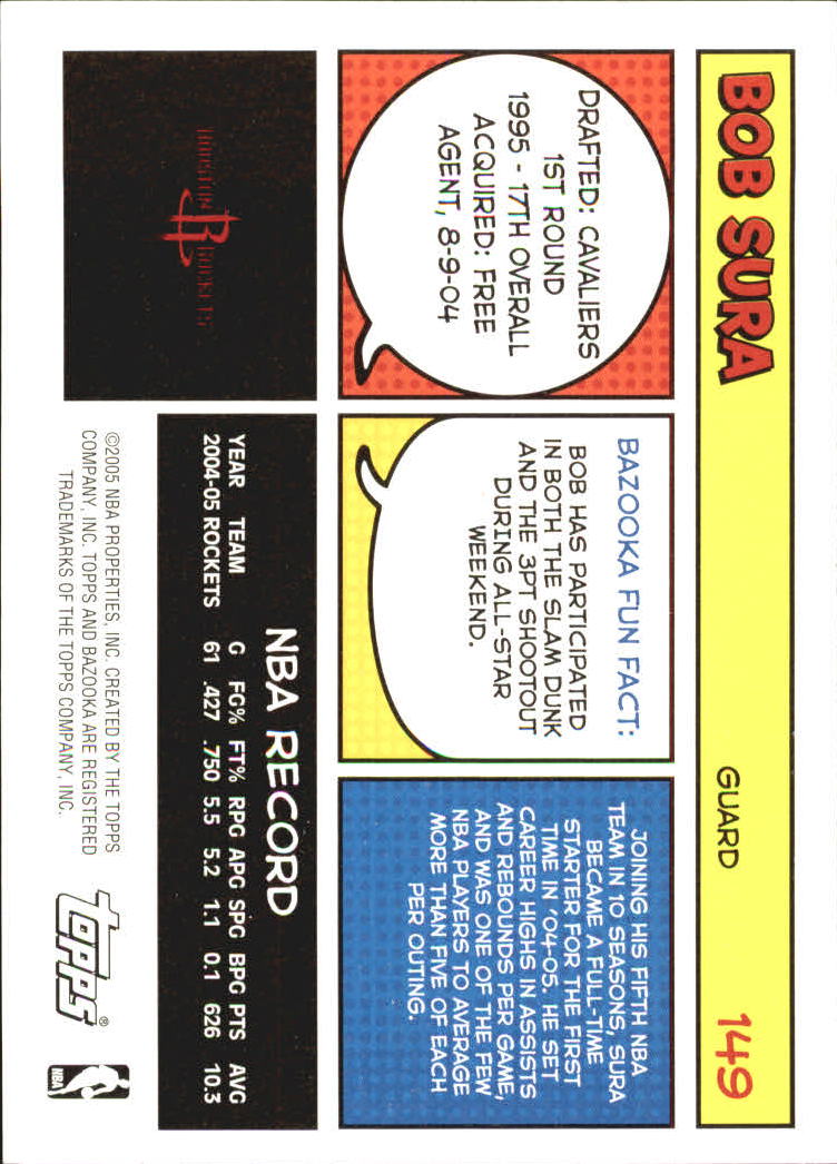 B6670- 2005-06 Bazooka Bk Card #s 1-220 +Inserts -You Pick- 15+ FREE US SHIP - Picture 295 of 441