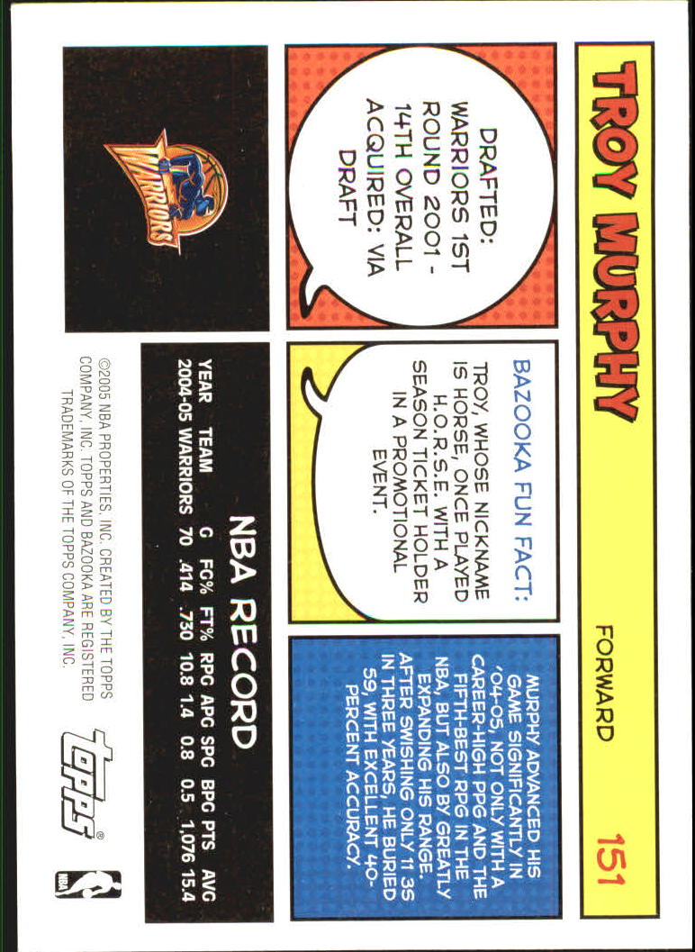 B6670- 2005-06 Bazooka Bk Card #s 1-220 +Inserts -You Pick- 15+ FREE US SHIP - Picture 299 of 441
