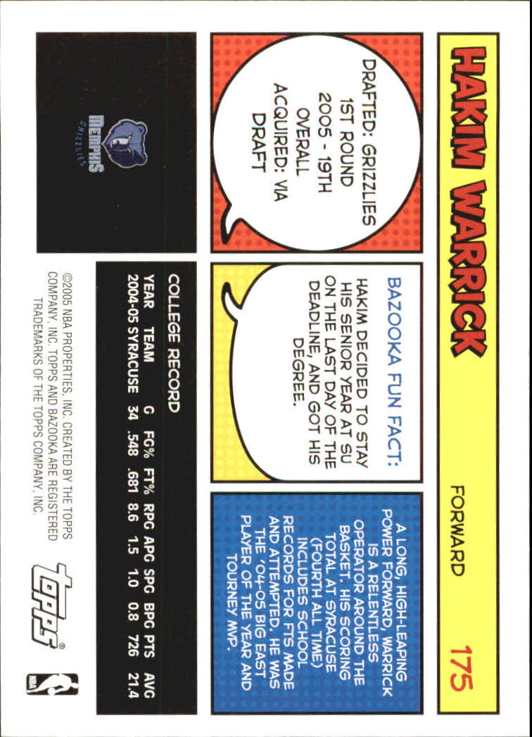 B6670- 2005-06 Bazooka Bk Card #s 1-220 +Inserts -You Pick- 15+ FREE US SHIP - Picture 347 of 441