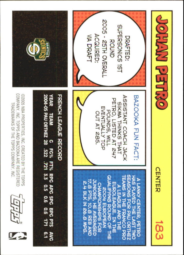 B6670- 2005-06 Bazooka Bk Card #s 1-220 +Inserts -You Pick- 15+ FREE US SHIP - Picture 363 of 441