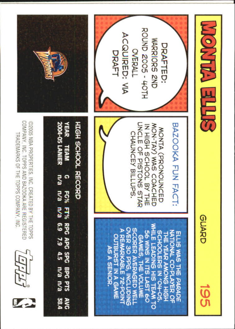 B6670- 2005-06 Bazooka Bk Card #s 1-220 +Inserts -You Pick- 15+ FREE US SHIP - Picture 385 of 441