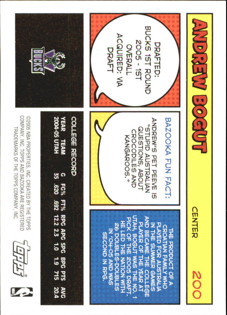 B6670- 2005-06 Bazooka Bk Card #s 1-220 +Inserts -You Pick- 15+ FREE US SHIP - Picture 395 of 441