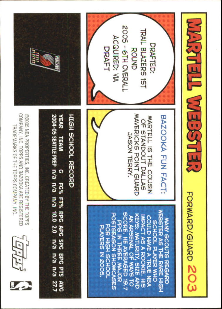 B6670- 2005-06 Bazooka Bk Card #s 1-220 +Inserts -You Pick- 15+ FREE US SHIP - Picture 401 of 441
