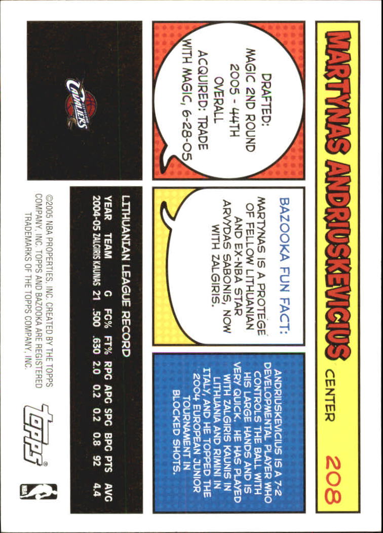 B6670- 2005-06 Bazooka Bk Card #s 1-220 +Inserts -You Pick- 15+ FREE US SHIP - Picture 411 of 441