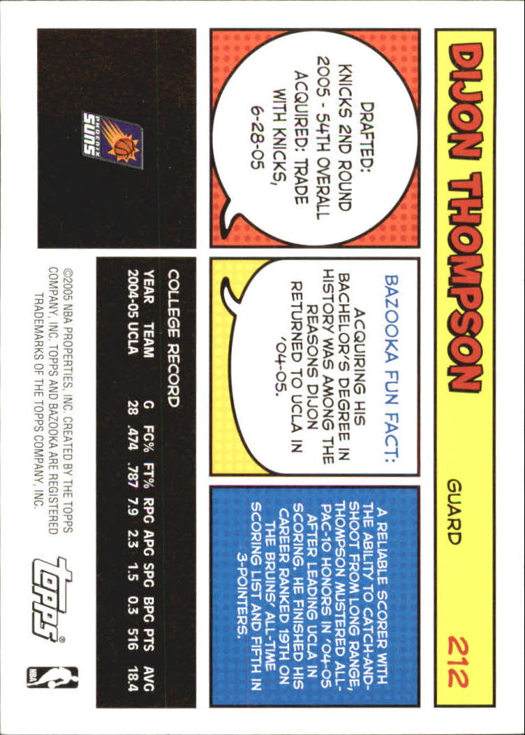 B6670- 2005-06 Bazooka Bk Card #s 1-220 +Inserts -You Pick- 15+ FREE US SHIP - Picture 419 of 441