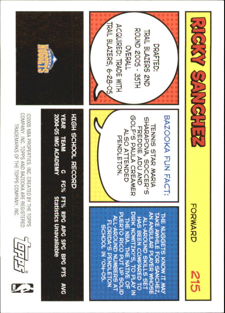 B6670- 2005-06 Bazooka Bk Card #s 1-220 +Inserts -You Pick- 15+ FREE US SHIP - Picture 425 of 441