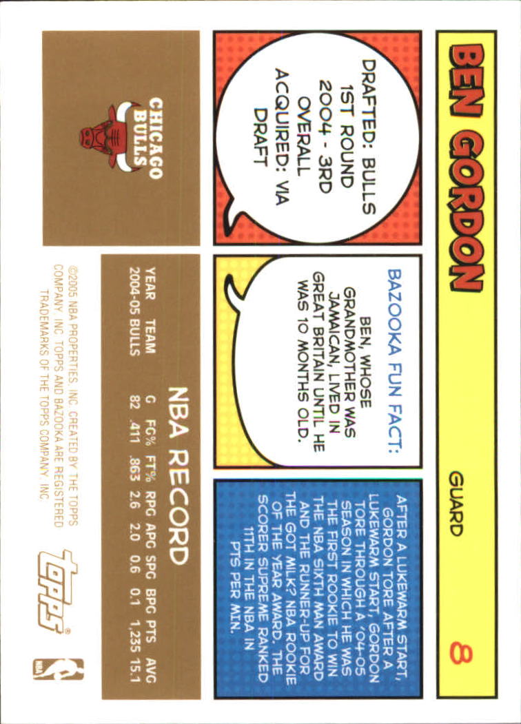 B6670- 2005-06 Bazooka Gold Basketball Cards 1-220 -You Pick- 15+ FREE US SHIP - Picture 17 of 409