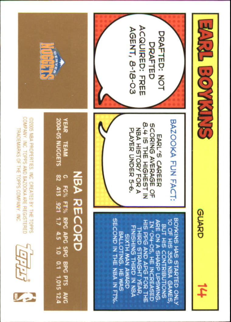 B6670- 2005-06 Bazooka Gold Basketball Cards 1-220 -You Pick- 15+ FREE US SHIP - Picture 29 of 409