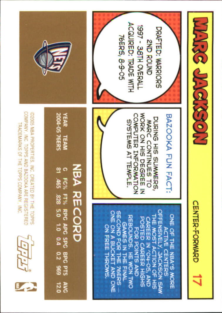 B6670- 2005-06 Bazooka Gold Basketball Cards 1-220 -You Pick- 15+ FREE US SHIP - Picture 35 of 409