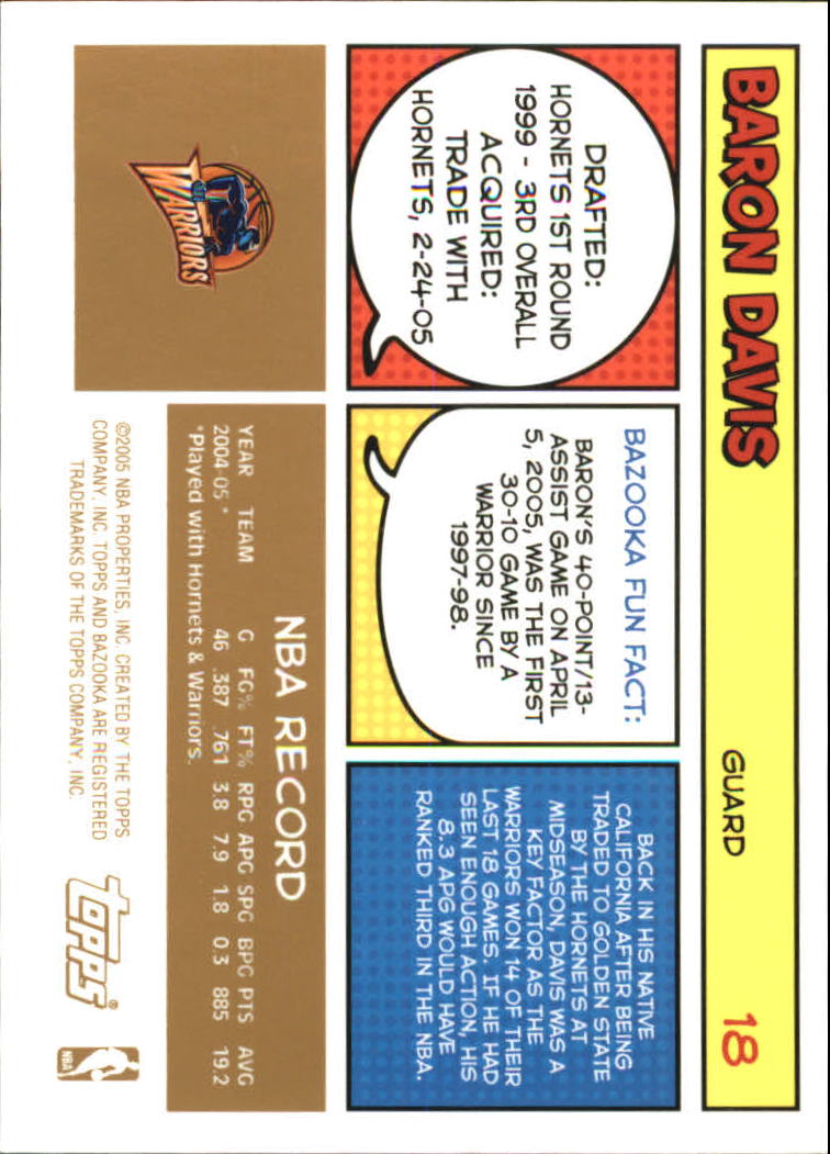 B6670- 2005-06 Bazooka Gold Basketball Cards 1-220 -You Pick- 15+ FREE US SHIP - Picture 37 of 409
