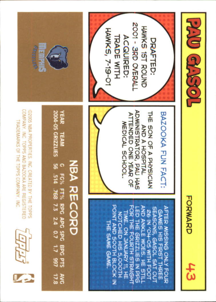 B6670- 2005-06 Bazooka Gold Basketball Cards 1-220 -You Pick- 15+ FREE US SHIP - Picture 83 of 409