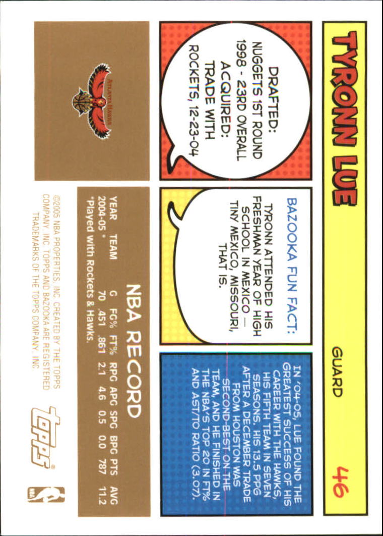 B6670- 2005-06 Bazooka Gold Basketball Cards 1-220 -You Pick- 15+ FREE US SHIP - Picture 87 of 409