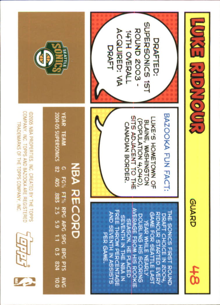 B6670- 2005-06 Bazooka Gold Basketball Cards 1-220 -You Pick- 15+ FREE US SHIP - Picture 91 of 409