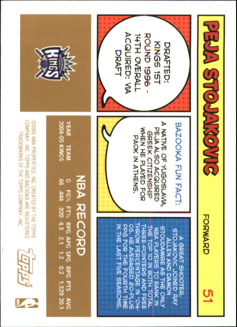 B6670- 2005-06 Bazooka Gold Basketball Cards 1-220 -You Pick- 15+ FREE US SHIP - Picture 95 of 409