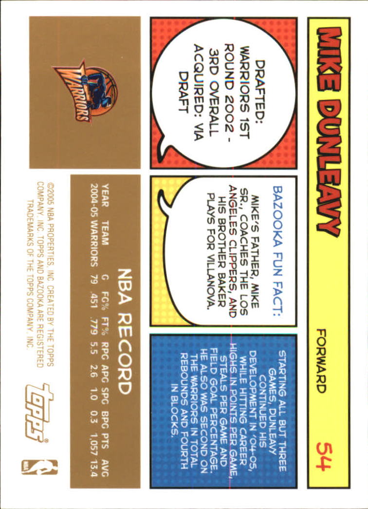 B6670- 2005-06 Bazooka Gold Basketball Cards 1-220 -You Pick- 15+ FREE US SHIP - Picture 101 of 409