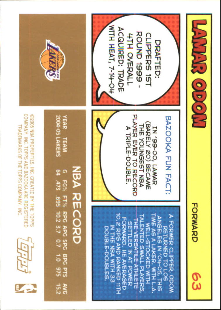 B6670- 2005-06 Bazooka Gold Basketball Cards 1-220 -You Pick- 15+ FREE US SHIP - Picture 119 of 409