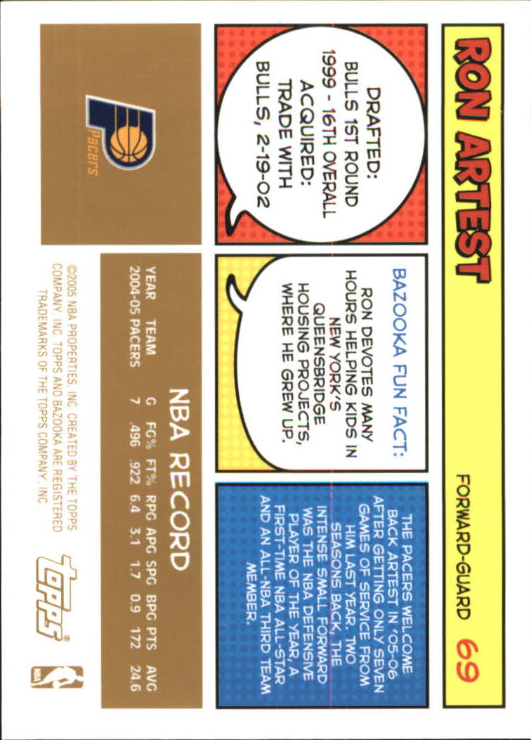 B6670- 2005-06 Bazooka Gold Basketball Cards 1-220 -You Pick- 15+ FREE US SHIP - Picture 129 of 409